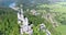 Aerial view of Neuschwanstein Castle at green summer landscape. Germany