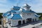 Aerial view of new Basilica of Our Lady of La Vang, view from a conner