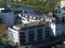 Aerial view of the new buildings at the Ruhrbania harbor, river Ruhr in the background