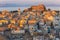 Aerial view from New fortress Kerkyra, Corfu island, Greece