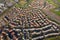 Aerial view of new houses being built / constructed