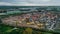 Aerial view of new houses built in Bridgwater Somerset UK