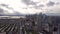 Aerial view of New York, Brooklyn, Dumbo. Residental and financial business buildings from above.