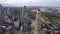 Aerial view of New York, Brooklyn, Dumbo. Residental and financial business buildings from above.