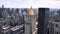 Aerial view of New York, Midtown Manhattan. Flatiron. Residental and business buildings from above