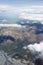 Aerial view of New Zealand mountains, South Island. Photo is taken from airplane heading from Sydney to Christchurch.