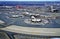 Aerial view of the Newark Liberty International Airport