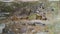 Aerial view, Ngorongoro crater, natron lake, Tanzania, Africa