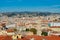 Aerial view of the Nice downtown cityscape from Castle Hill