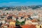 Aerial view of the Nice downtown cityscape from Castle Hill