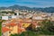 Aerial view of the Nice downtown cityscape from Castle Hill