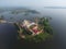 Aerial view on Nilo-Stolobensky monastery on Seliger lake