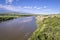 Aerial view of Niobrara River in Nebraska Sand Hills