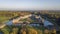 Aerial view of Nordkirchen moated castle in Germany, known as the Versailles of Westphalia