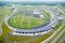 Aerial view of North Carolina Speedway in Charlotte, NC