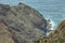 Aerial view of northeast of La Gomera Island. Beautiful rocky ocean coast with breaking waves. Playa De Caleta, La Gomera, Canary