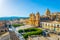 Aerial view of Noto including Basilica Minore di San Nicolò and Palazzo Ducezio, Sicily, Italy