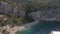 Aerial view on Nugal Beach. Croatia, Makarska Riviera, nudist beach
