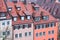 Aerial view of Nuremberg, Franconia in Bavaria