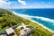 Aerial view of Nyang Nyang Beach on the southernmost coast of Bali, Indonesia