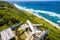 Aerial view of Nyang Nyang Beach on the southernmost coast of Bali, Indonesia