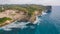 Aerial view on ocean shore