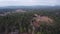 aerial view od a monastery in the Ribeira Sacra, in Galicia, Spain