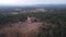 aerial view od a monastery in the Ribeira Sacra, in Galicia, Spain