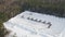 Aerial View oil pump jacks working for fossil fuel energy in winter forest