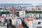 Aerial view of old Belgrade with St. Mark`s Church in the background