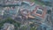 Aerial view of old bullring and Polytechnic University of Cartagena, Spain