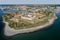 Aerial view of the old castle Kronborg, Denmark