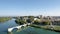 Aerial view of the old city Avignon, Le Pont Saint Benezet and Palais des Papes in Avignon, France