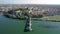 Aerial view of the old city Avignon, Le Pont Saint Benezet and Palais des Papes in Avignon, France