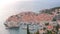 aerial view of old Dubrovnik port in Croatia