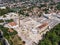 Aerial View of Old Factory with Trees in Pasabahce Beykoz / Istanbul