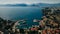 aerial view of Old harbour in Antalya, Turkey. Port in the Kaleici old town