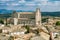 aerial view of old Orvieto Cathedral and buildings in Orvieto, Rome