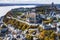 Aerial View of Old Quebec City in the Fall Season, Quebec, Canada