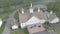 Aerial View of Old Restored Barns on a Spring Day