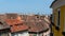 Aerial view of the old rooftops of the city and the Astronomer`s House