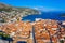 Aerial view of the old town of Croatian town Dubrovnik