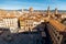Aerial view on the old town of Florence with famous Duomo cathedral on skyline