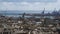 Aerial view of old town Genoa. Genova Skyline, Italy.