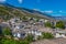 Aerial view of the old town of Gjirokaster, Albania