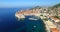 Aerial view of Old town harbour in Dubrovnik