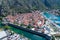 Aerial view of old town Kotor, Montenegro