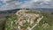 Aerial view of the old town of Motovun, Croatia