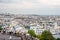 Aerial view of the old town of Paris, view from the The Basilica of the Sacred Heart of Paris, at the summit of the butte