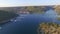 Aerial view of old town of Skradin at estuary of the Krka river